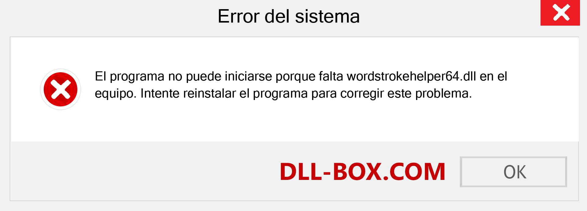 ¿Falta el archivo wordstrokehelper64.dll ?. Descargar para Windows 7, 8, 10 - Corregir wordstrokehelper64 dll Missing Error en Windows, fotos, imágenes